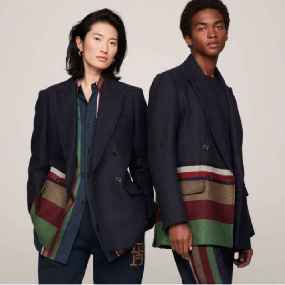 Tommy X Pendleton Unisex New York Stripe Boxy Blazer